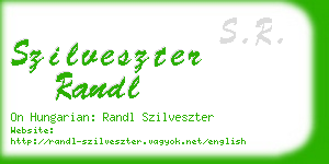 szilveszter randl business card